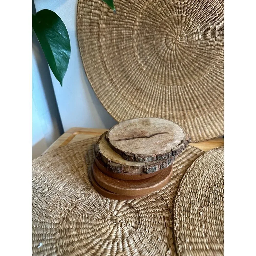 Set of 5 Wooden Coasters